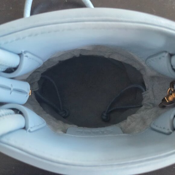 Staud Louie Blue Ombre Top Quilted Leather Bucket Bag - Picture 5 of 5